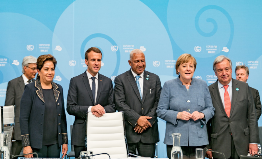 德、法兩大歐盟領袖現身COP23信心喊話，欲填補美國留下的領導真空