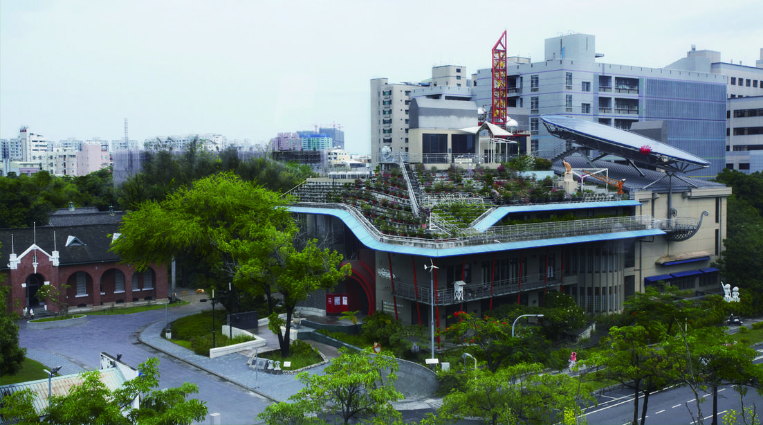 綠色魔法學校屋頂規劃綠化效能設計