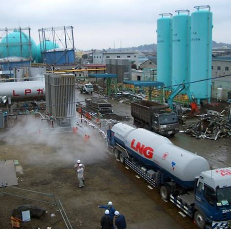 以LNG槽車做為天然氣臨時供應方案照片