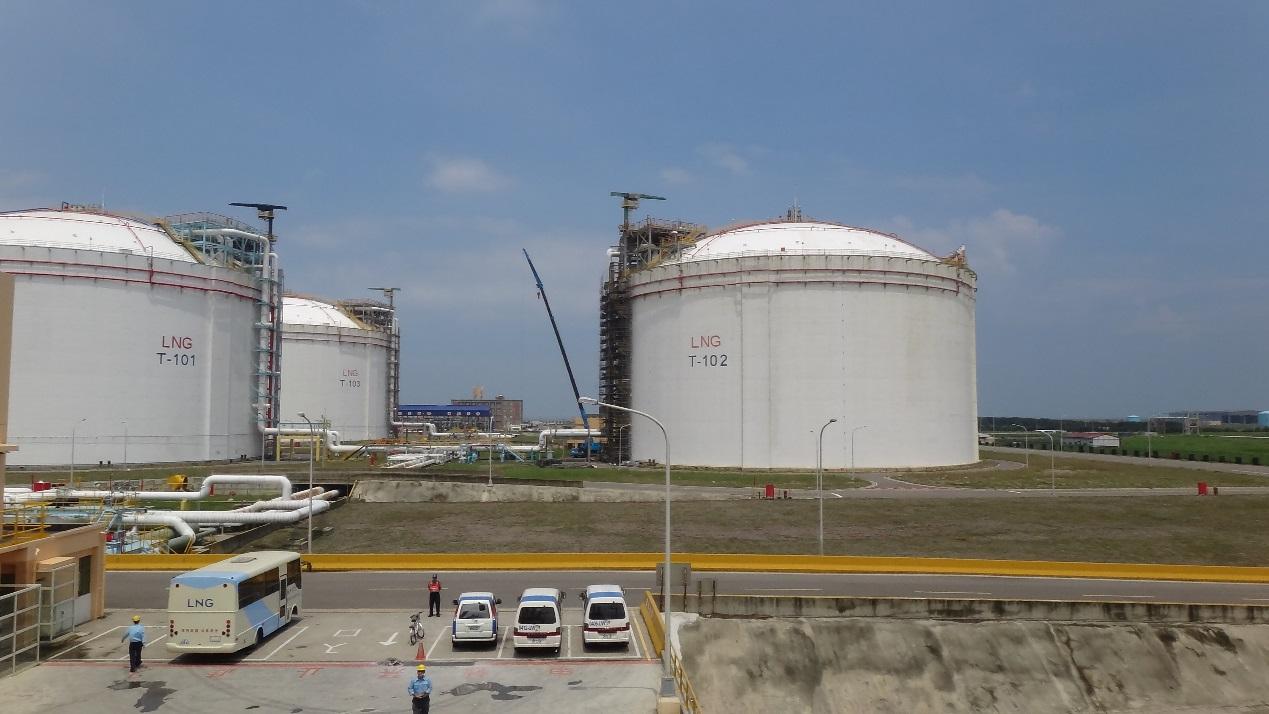 中油公司台中港天然氣接收站LNG儲氣槽