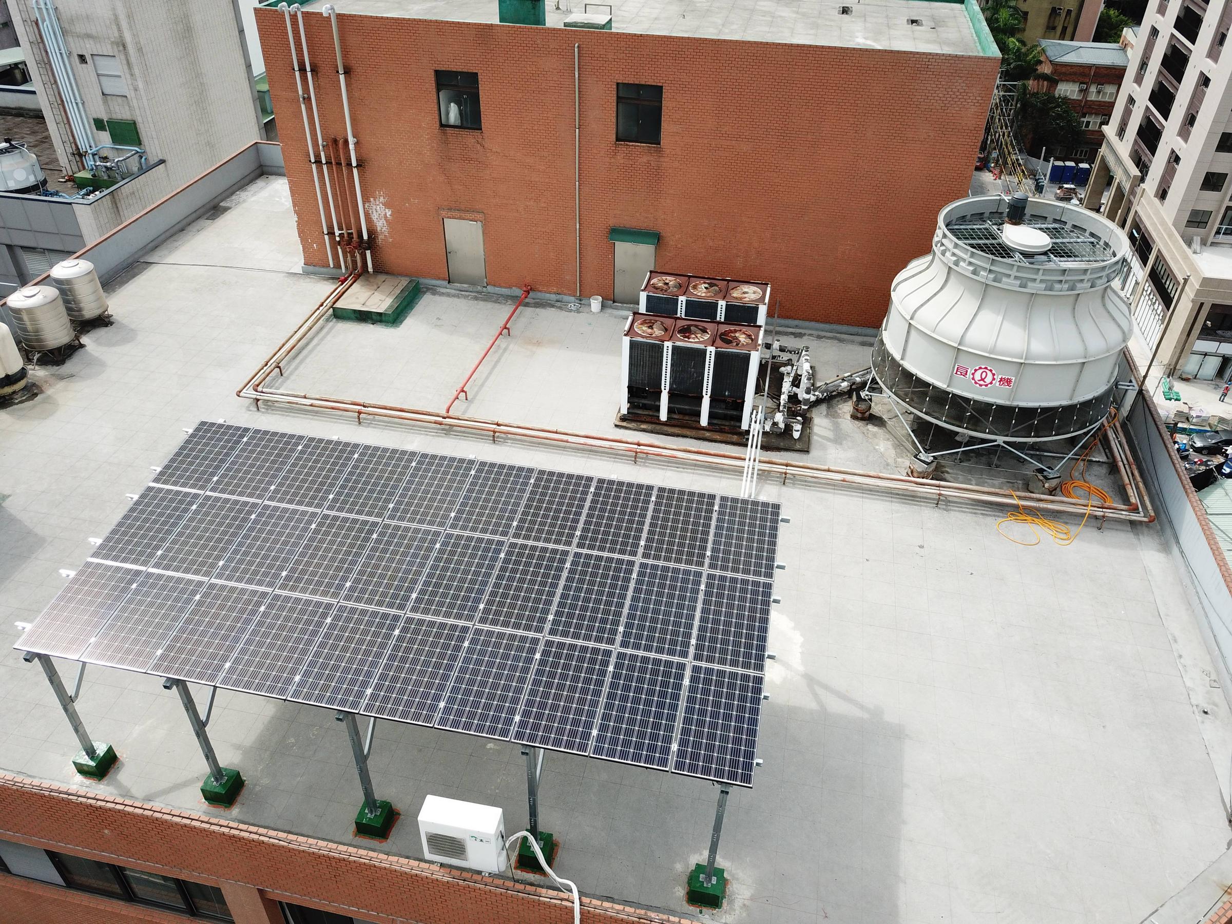 裝置9kW屋頂型太陽能，且綠電自發自用
